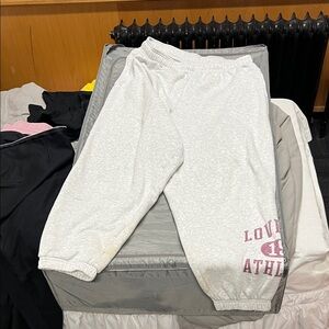 PINK Victoria's Secret Light Gray Kids Joggers
